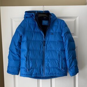 L.L. Bean Vibrant Blue Kids Hooded Puffer Jacket